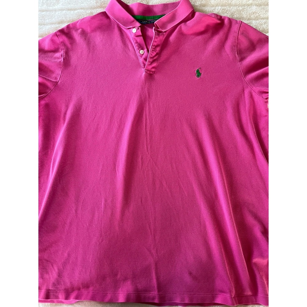 Polo Golf‎ Ralph Lauren PINK Short Sleeve Shirt Mens XL